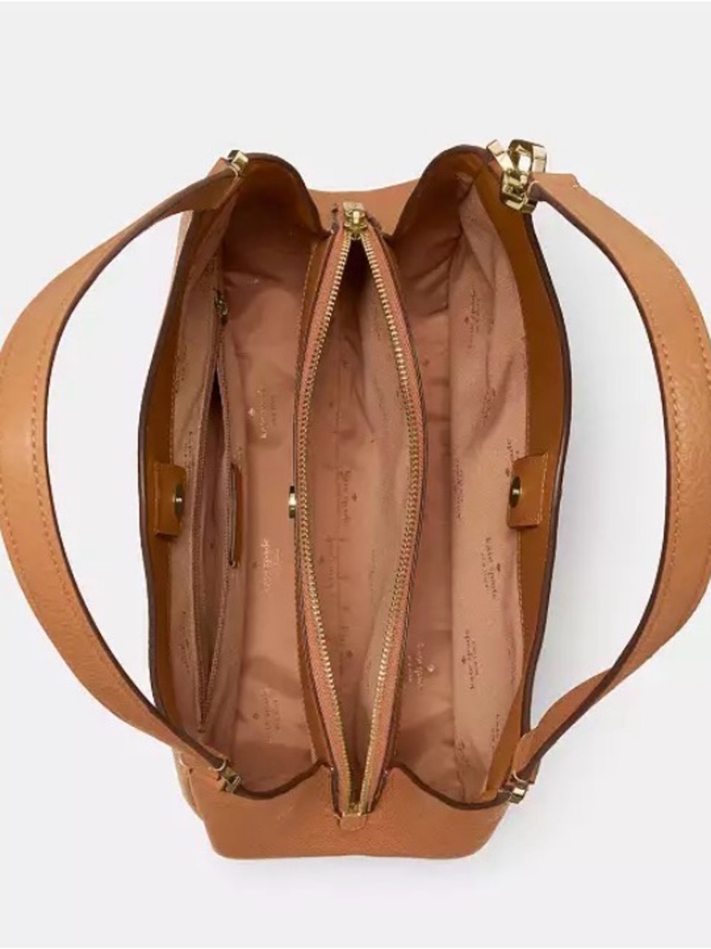 Kate Spade Kayla Large Triple Compartment Shoulder Bag in Warm Gingerbread - Picture 6 of 13